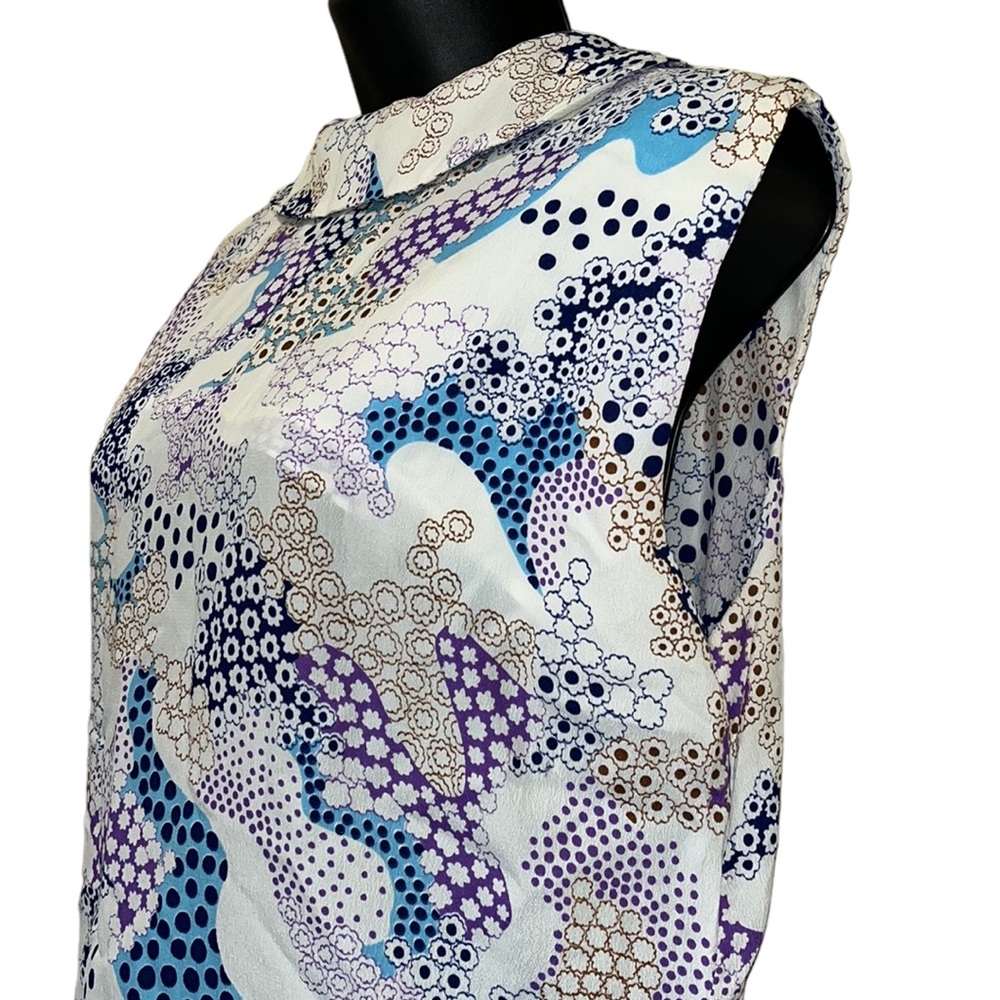 Vintage 60s RAWSON SQUARE Sleeveless Print retro Dress~MCM~See Measurements